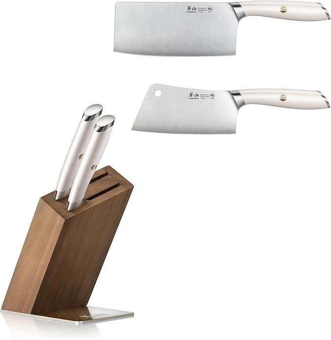 Cangshan L1 Series 3-Piece HUA Cleaver Knife Block Set, Forged German Steel, 1027518