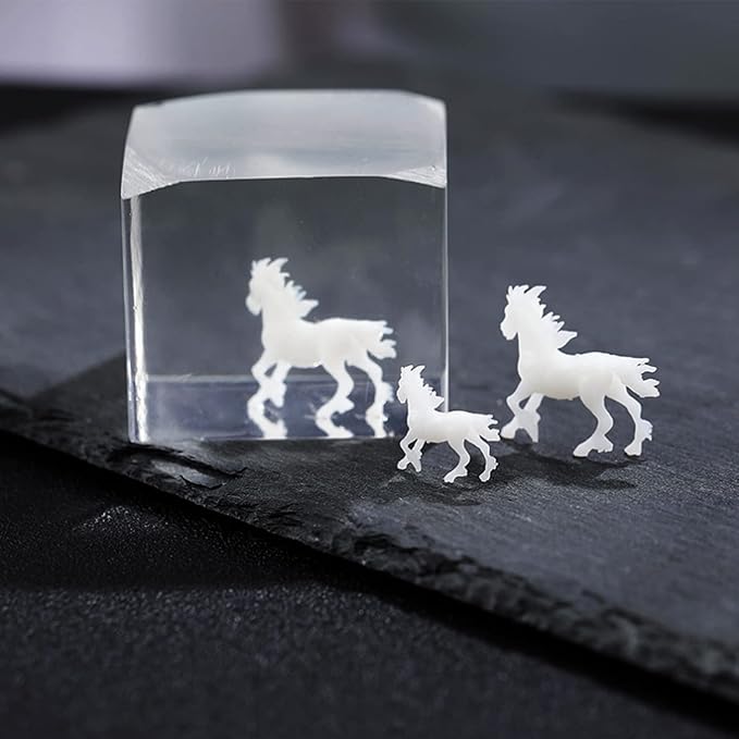 Woohome 7 PCS 3D Resin Mould Filler Casting Moulds, Mini Frog Snails Horse Epoxy Moulds for Jewelry Making, Art Crafts DIY Supplies