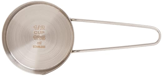 American METALCRAFT, Inc. 1/2 Stainless Steel Measuring Cup, 1/2-Cup, Silver