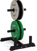 CAP Barbell 2-Inch Olympic Bumper Plate Weight Set with 6 Post Rack | 100-370 lbs | Multiple Options