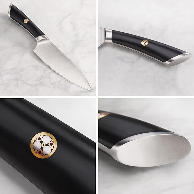 Cangshan ELBERT Series German Steel Forged Starter Knife Sets (Black, 2-Piece)