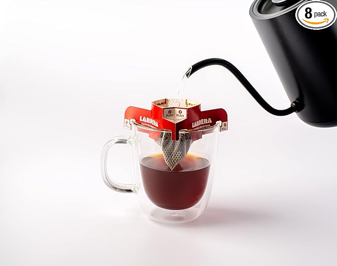 8x Portable Pour-Over Packets to Enjoy Third-Wave Coffee Anywhere. Makes 12oz, 50% MORE THAN OTHER BRANDS, and COSTS LESS. Processed in the traditional washed process. The coffee is clean, bright, vibrant, and complex, with notes of tangerine, concord ...