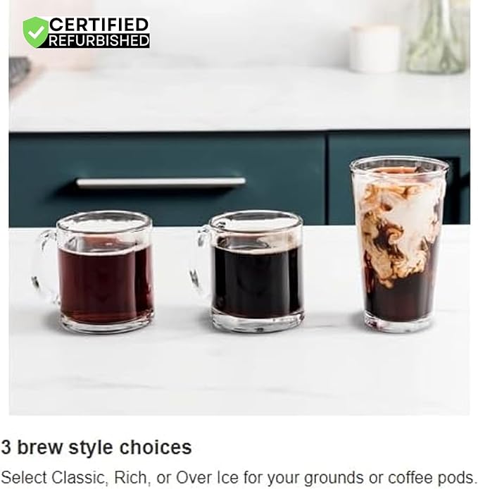 Ninja CFP105 DualBrew Hot & Iced Coffee Maker Black (Renewed) Bundle with 2 YR CPS Enhanced Protection Pack