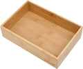 Bamboo Drawer Organizer - Kitchen Utensil Organizer Silverware Tray Cutlery Holder，Office Desk Supplies and Accessories (8.9x5.9x2.6 inch)