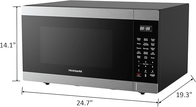 FRIGIDAIRE Stainless Steel Microwave Oven, Multi Function, Programmable, 2.1 Cu Ft