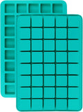Mity rain 2 Pack 40-Cavity Square Caramel Candy Silicone Molds,Chocolate Forf Truffles, Fat Bombs Keto Snacks, Whiskey Ice Cube Tray,Grid Fondant Mould,Hard Candy Pralines Gummy Jelly Mold