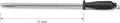 12" Knife Sharpening Steel, Professional Diamond & Steel Honing Rod, Black Brushed Finish, for Kitchen & Chef Knives