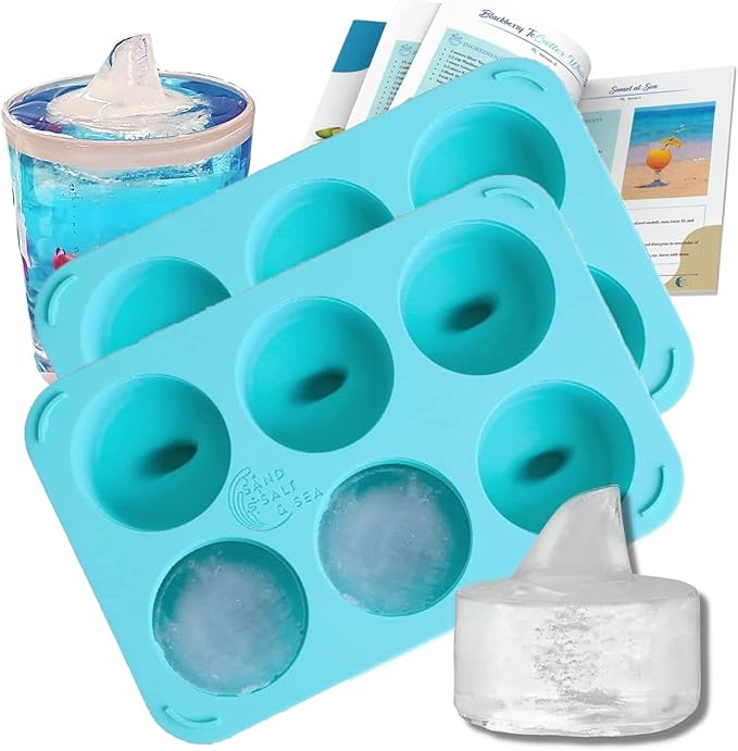Shark Fun Ice Cube Trays - PACK OF 2 - Shark Mold Fin Ice Molds Fun Shapes