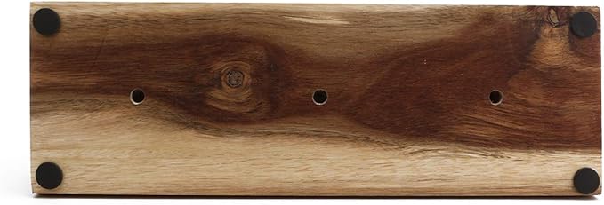 Resafy Large Magnetic Knife Holder,Acacia Wooden Magnetic Knife Block 12 X 10 Inches,Rack Magnetic Universal Stands with Strong Enhanced Magnets Strip Kitchen Storage Cutlery Organizer Without Knifves