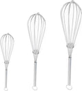 Chandler Whisks for Cooking | Pack of 3 | Small Set – Stainless Steel Whisk - Perfect for Blending, Beating, and Stirring - Heat Resistant, Anti-Rust Kitchen Whisk, Hand Mixer (Sizes 5’’, 7’’, 9’’)