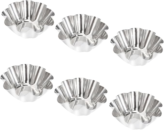 Unomor Pcs Stainless Steel Sauce Dish Egg Tart Tins Egg Tart Shell Baking Pan Puto Molder Filipino Baking Supplies Dish Mini Paper Cups Mold Cake Portuguese s