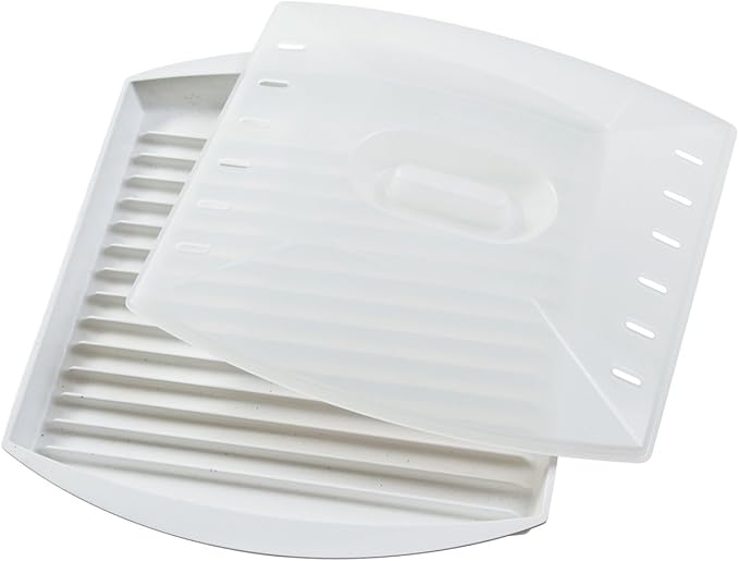 PrepSolutions Microwavable Bacon Grill, White – Nonstick, Easy-Clean Design, 1 Piece (Pack of 6)