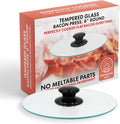 Northwest Enterprises Bacon Press, Round Tempered Glass Bacon Press and Splatter Shield, Perfectly Cooked Flat Bacon Every time! (8 Inch)