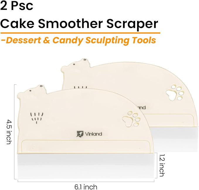 2 Pcs Cake Smoother Scraper, Cake Decorating Supplies Acrylic Cake Scraper Cake Decorating Supplies Food-Grade Transparent Flexible PE Plastic Cake Scraper‌ - Designed for Bread and Cake Decoration