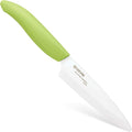 Kyocera Advanced Ceramic Revolution Series 4.5-inch Utility Knife, Green Handle, White Blade
