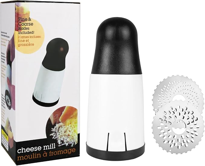 Portable Manual Cheese Grinder Mill Quick Grating and Slicing Cheese Shredder Chopper and Kitchen Grinding Tool