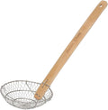 Helen’s Asian Kitchen Spider Strainer | 7-Inch Stainless Steel Wire Mesh Ladle with Sustainable Wood Handle for Large Batch Cooking and Frying