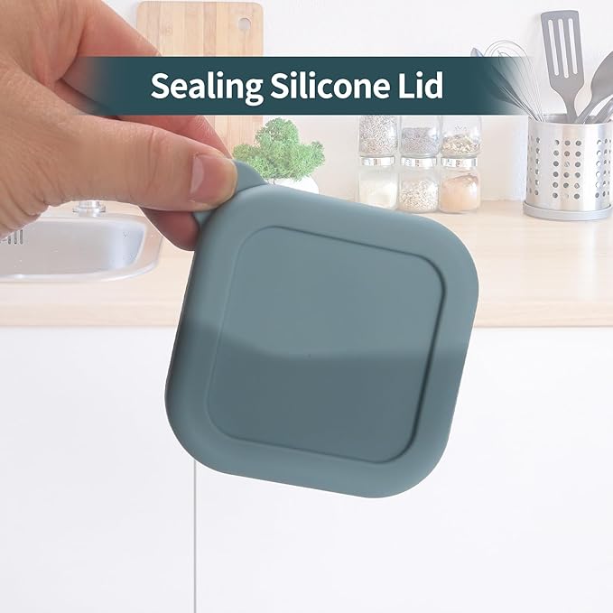 1/2 Cup Silicone Freezer Tray With Lid - Silicone Freezer Molds 8-Pack For meal prep & freezing of various sauces and other dishes, makes 8 perfect 1/2 cup portions cubes (Blue 8 Pack)