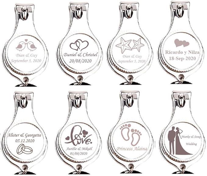 80pcs-Personalized 4 in 1 Multi Function Bottle Opener, Nail Clipper, Wedding Favors Brewery, Private Customized, Sliver, Multitool Gifts for Men