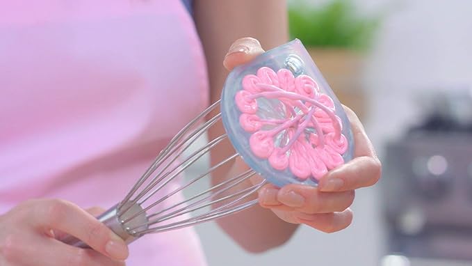 Whisk Wiper - Wipe a Whisk Easily - Multipurpose Kitchen Tool Made In USA - Includes 11" Stainless-Steel Whisk - Cool Baking Gadget, A Great Gift For Men & Women (2pc Whisk Wiper Set, Clear)