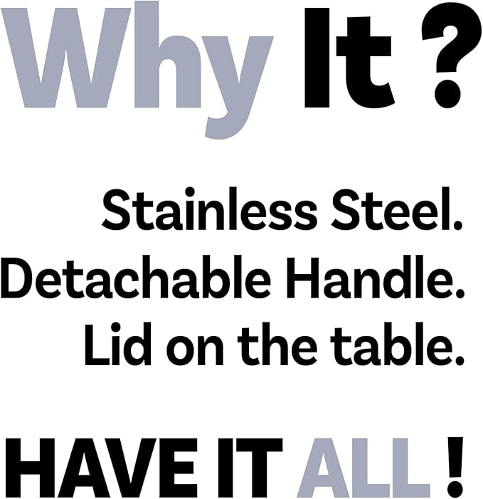 CAROTE Tri-Ply Stainless Steel Cookware Set with Stand-Up Lid, 11Pcs Pots and Pans Set Non Stick, Induction Kitchen Cooking Sets with Detachable Handle, Oven Safe to 600°F, Non Toxic Dishwasher