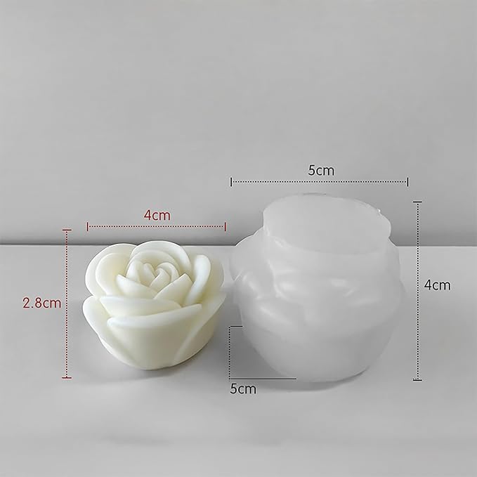 2 Pack Tulip Peony Rose Resin Casting Silicone Molds for Candle Making & Home Decor