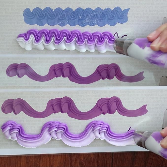 Piping Tips Practice Board Guide Paper Sheets 250+ Cake Decorating Tips Techniques Tutorial Patterns 74 Sheets/Set