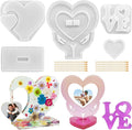 3 Sets Large Photo Frame Resin Molds, AIFUDA Heart Silicone with Love Mould for Epoxy Resin, DIY Picture Frame Mold for Casting Art Crafts