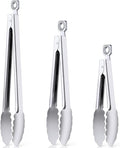 Kitchen Tongs for Cooking - 7 Inch & 9 Inch & 12 Inch Heat Resistant Stainless Steel Metal Locking Tong, BBQ Tongs Grill Tong for Cooking, Grilling, BBQ/Barbecue, Food (7+9+12 inch)
