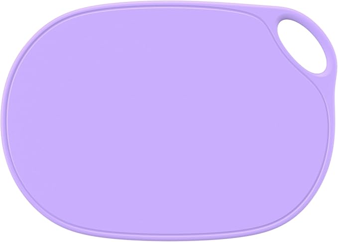 Li&Zhao Plastic Cutting Boards for Kitchen - Chopping Board Small Cutting Board for Meat Cutting Mats for Kitchen Cooking(Purple)