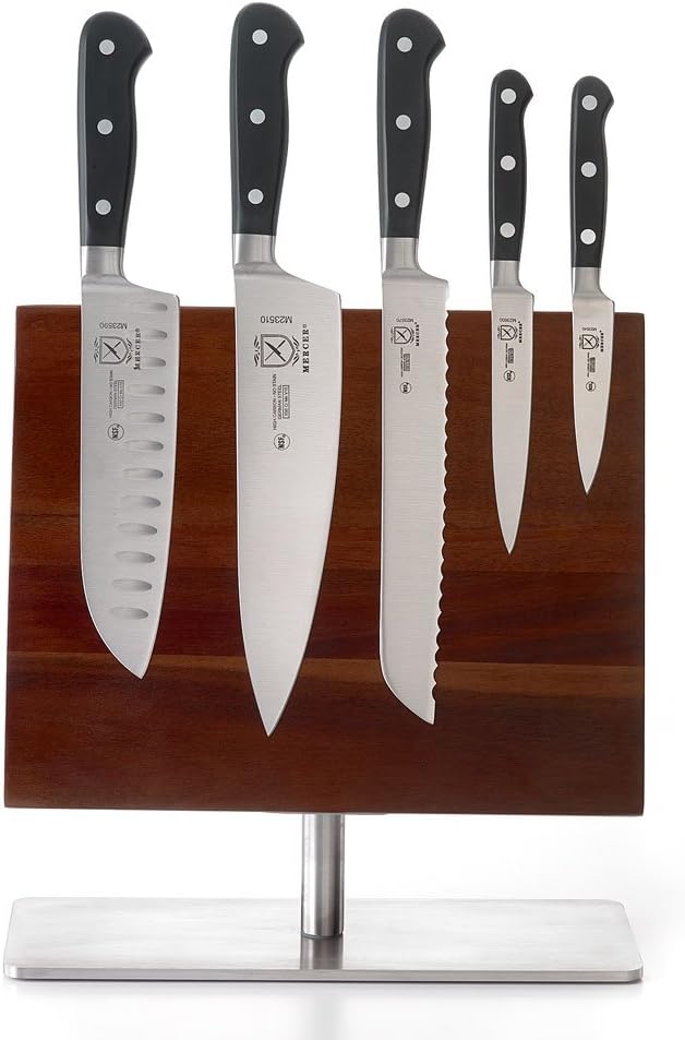 Mercer Culinary Knife Stand, 11 3/8 x 9, Stainless Steel
