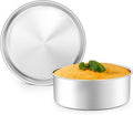 Leonyo 9½ Inch Cake Pan 2 Pack, Round Baking Pan Stainless Steel Layer Birthday Wedding Cake Oven Pans, Bakeware Set for baking, Even Heating, Non Toxic & Healthy, Heavy-Duty, Dishwasher Safe
