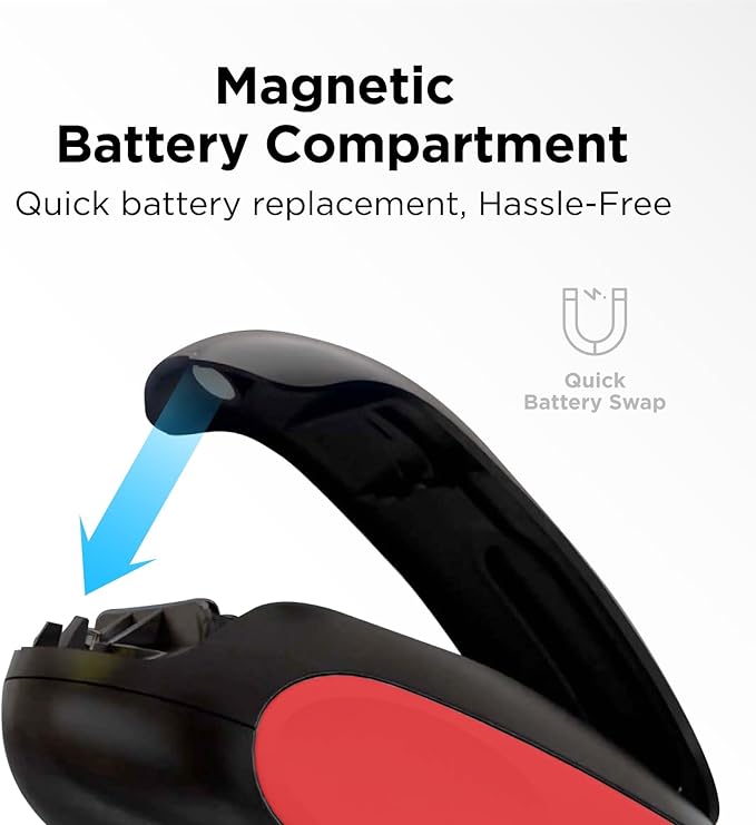 Kitchen Mama One-To-Go Electric Can Opener: One Touch, Auto Stop, Smooth Edge, Lid Lift, Safety, Automatic, Magnetic, Cordless, Battery Operated, Kitchen Appliance for Senior with Arthritis (Red)