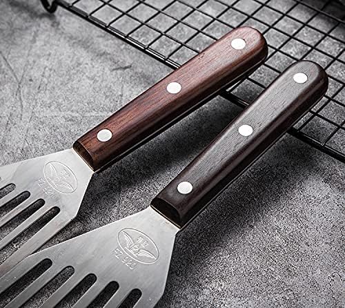 Fish Spatula, 2 Pack Stainless Steel Metal Spatula, Slotted Spatulas for Cooking, Flipping, Turning, Frying and Grilling