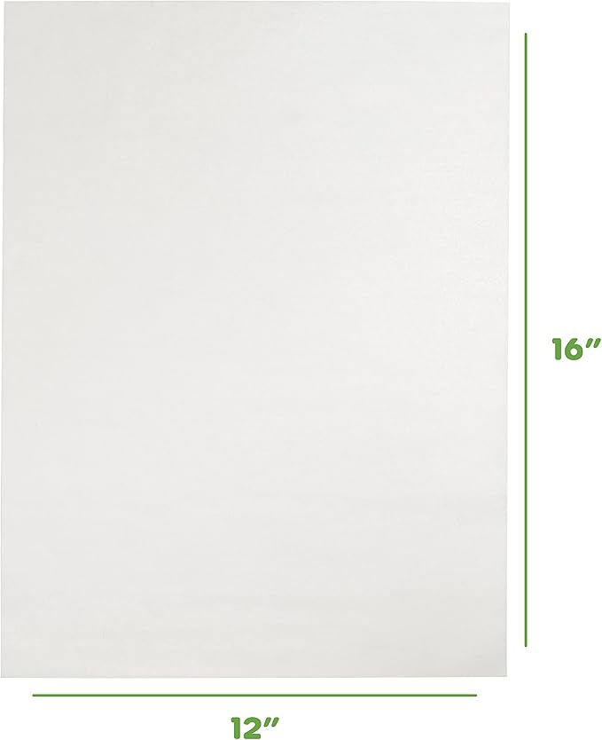 Comfy Package [Case of 2,400] 12 x 16 Inch Pre-Cut Parchment Paper Baking Sheets, Non-Stick - Parchment Paper Sheets for Baking & Cooking - White