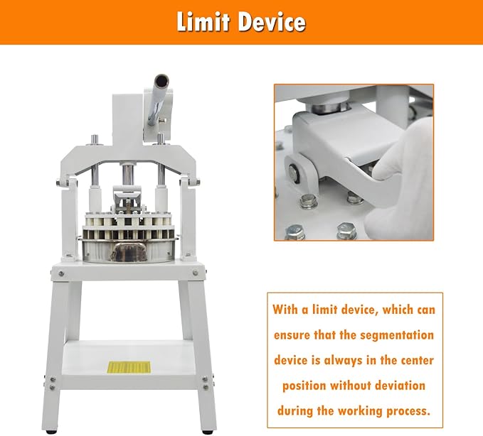 INTSUPERMAI Manual Dough Divider Cutter 3.81oz-20.3oz Cutting Machine Maker 10PCS Commercial Heavy Duty Bakery Equipment for Bread, Pizza, Brioche