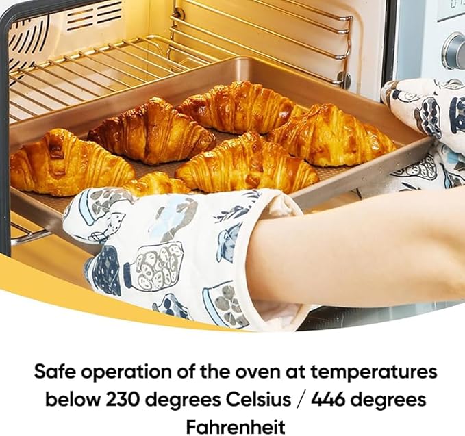 SAKER 3 Pack Nonstick Baking Sheet Set, Carbon Steel Cookie Pan with Cooling Rack, Even Heat Distribution & Warp-Resistant for Oven Baking, Roasting & Cooking (Black)