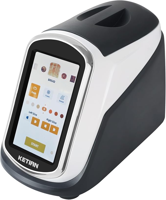 2 Slice Touchscreen Toaster,2 Wide Slots,Smart Bread Toaster for Bagel English Muffins Toast Pastry Waffles Bread, Customize Toasting Time,Have a Quick Look,120V 1400W