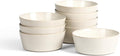 Stone Lain Claire 8-Piece Bowl Set Stoneware, Bowls, Dishwasher and Microwave Safe, Dish Set for 8, White