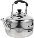 Cabilock 6L Stainless Steel Whistling Tea Kettle Large Capacity Stove Top Water Pot with Ergonomic Handle for Home Kitchen