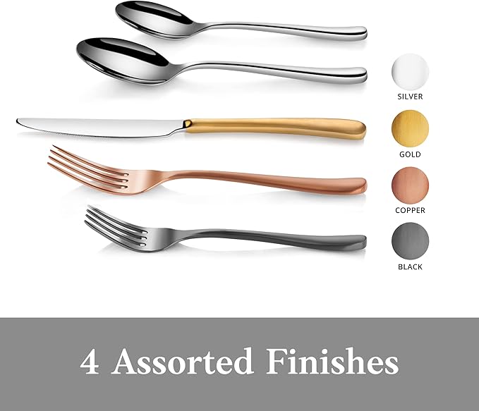 Artaste Rain II Forged 18/10 Stainless Steel (Copper (Service for 4), Flatware (20-Piece Set))