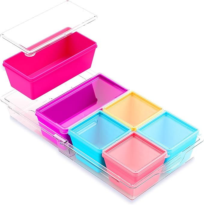 Gemice BPA-Free Silicone Freezer Molds with Base, Individual 6-Pack 1-Cup & 2-Cup Portion Soup Cubes Freezer Tray with Lids for Food Storage, Dishwasher Safe, Silicone Freezer Containers for Meal Prep