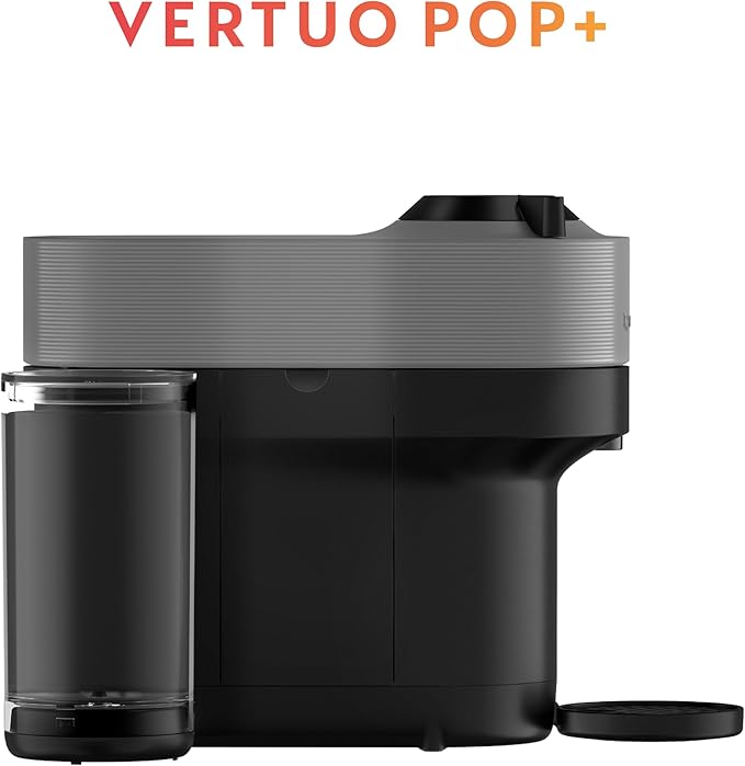Nespresso Vertuo Pop+ Coffee and Espresso Maker by Breville with Milk Frother, Dark Grey