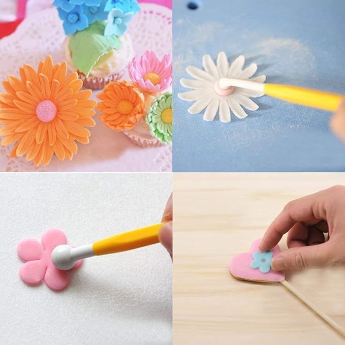 Fondant Tools - Fondant Cake Sugarcraft Alphabet Letters Cutters Cake Decorating Tools Cutters Icing Modelling Tool Kit Rolling Pin, Smoother, Embosser Mould Tools,Scissors