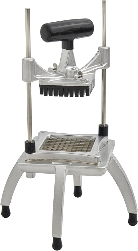 Commercial XL Vegetable Dicer and Chopper, 1/2" Stainless Steel Dicer with 4.25" Large Square Cutting Area, NSF Certified for Restaurants (29A-011-1/2)