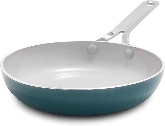 GreenPan Nova 8" Frying Pan Skillet, Oprah’s Favorite Things 2024, Ceramic Nonstick Cookware, PFAS Free, Toxin-Free, Induction Suitable, Dishwasher & Oven Safe, Durable, Easy Clean, Deep Teal
