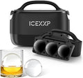 Whiskey Clear Ice Cube Maker, 2.5" Crystal Round Clear Ice Ball Maker for Freezer, 7 Cavity Large Sphere Whisky Ice Maker Circle for Cocktail Bourbon Scotch Brandy, Premium Gift for Lover