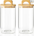 Sweejar 2 qt Glass Food Storage Jars with Airtight Lid, Half Gallon Laundry Pods Container, 64 oz Glass Jars for Laundry Room Organization, 2 Pack
