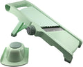 Adjustable Safe Mandoline Slicer for Kitchen, Stainless Steel Multifunction Vegetable & Fruit Cutter, Onion Potato Tomato Cabbage Apple Lemon Slicer Cutter, Multipurpose Veggie Slicer.