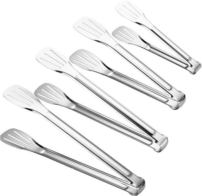 2 Pack Kitchen Tongs Stainless Steel Locking Cooking Barbecue Grilling Food Tongs Kitchen Clamps Sturdy High Resistant Heat Tongs (4PC (7inch,9inch,12inch,14inch))